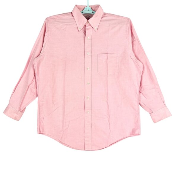 Brooks Brothers Men's Long Sleeve Pink Shirt Size 16.5/33 Button-Down Collar - Picture 1 of 10